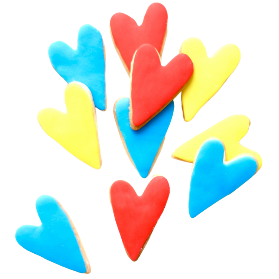 Mini Oblong Heart Cookies