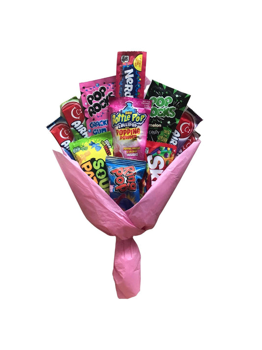 Small Sour/Sweet Candy Bouquet - RED Wrap