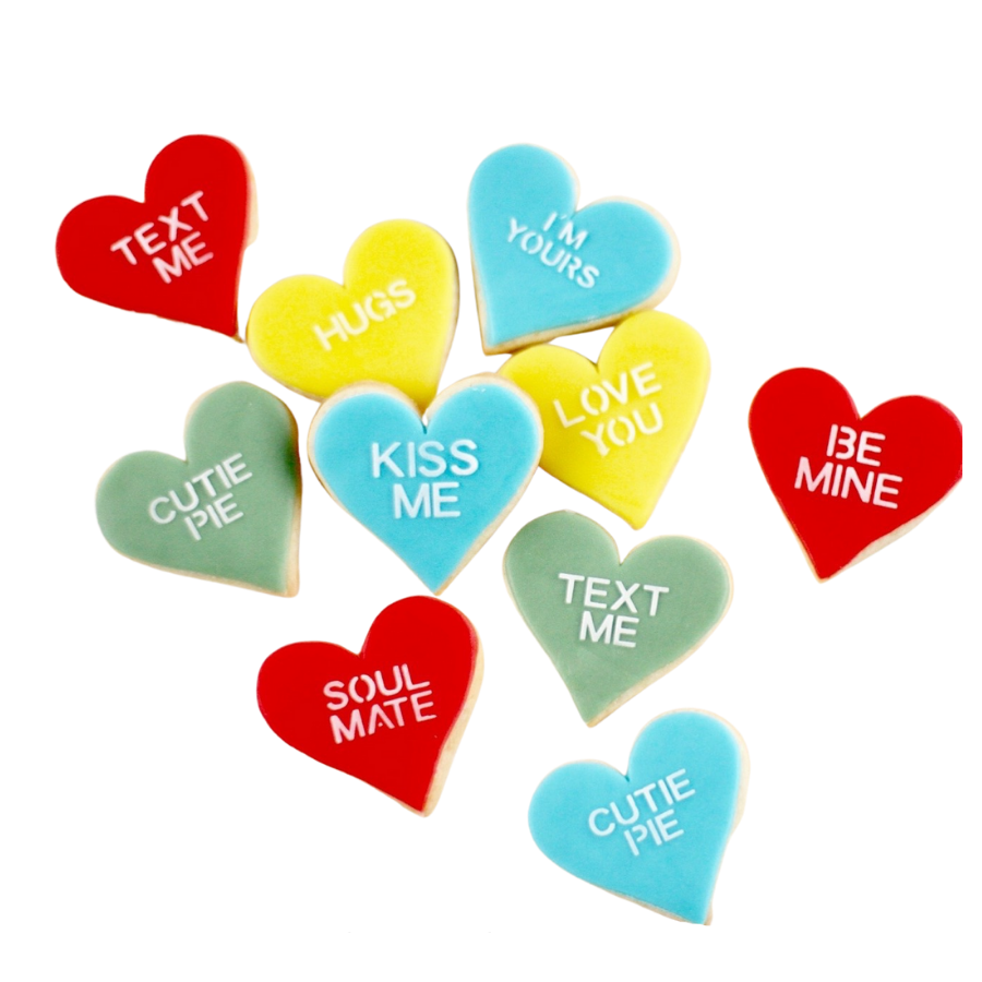 Mini Conversation Heart Boxed Cookie Set