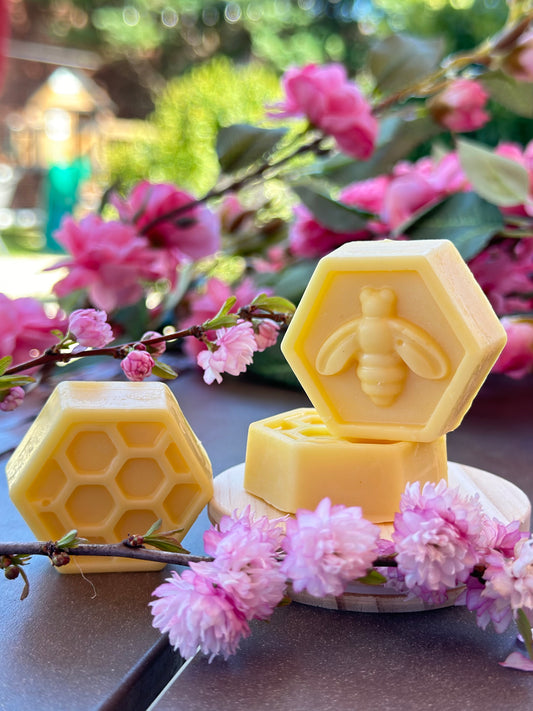 Honeycomb or Bee Hexagon Hard Lotion Bar - Frankly Lavender Peppermint
