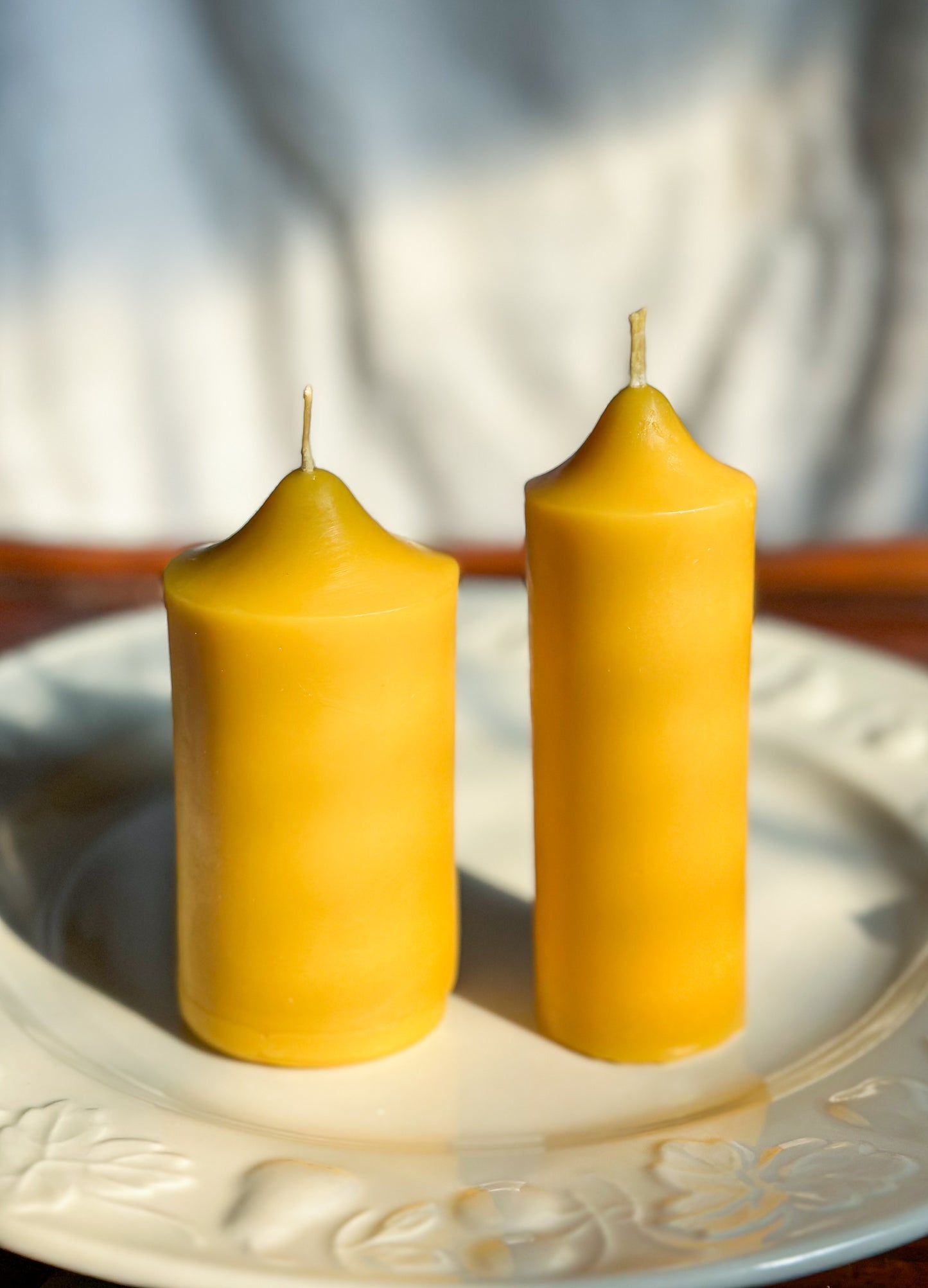 Beeswax Mid or “tall” 4.5”x1.5” pillar