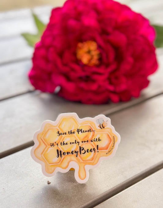 Save the Planet Honeycomb 3” sticker