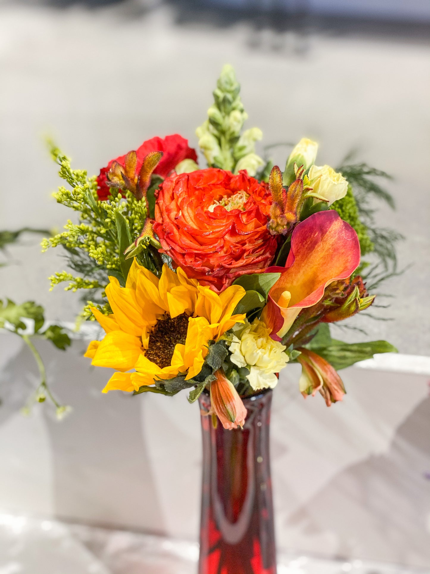 “The Cup Overfloweth” Petite Floral Bouquet