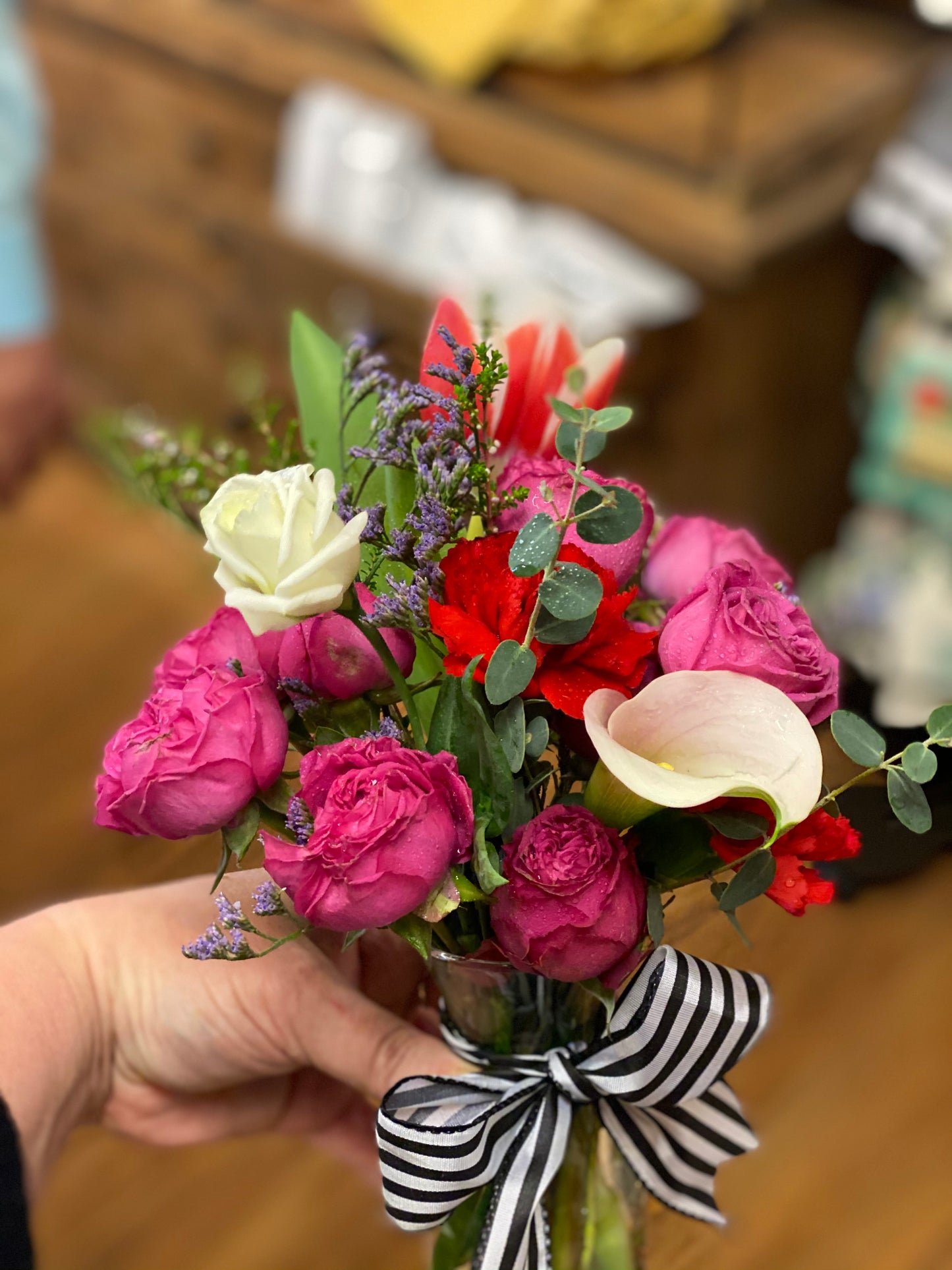 “The Cup Overfloweth” Petite Floral Bouquet