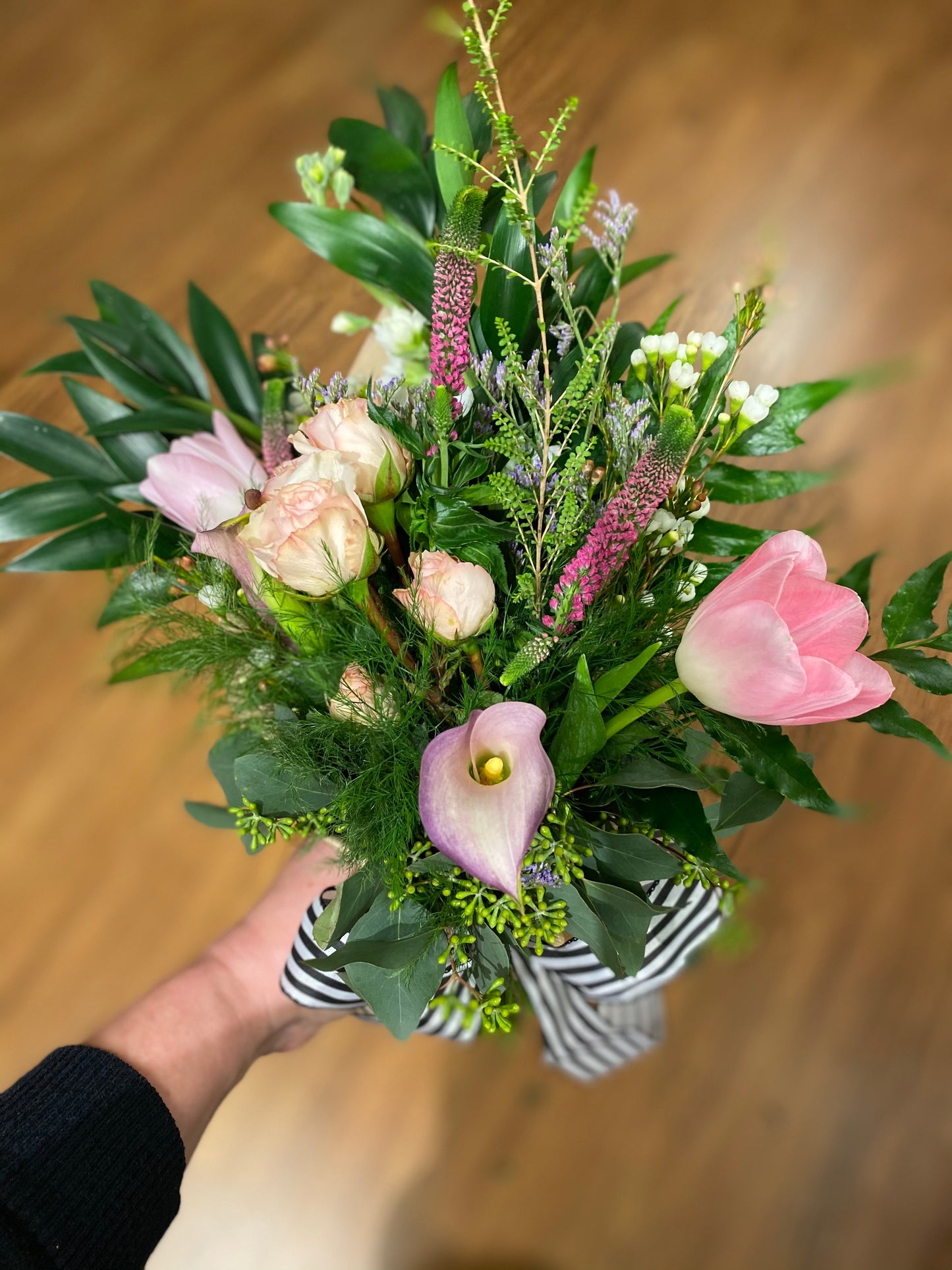 Live + Faux Real-Touch Keepsake Floral Bouquet