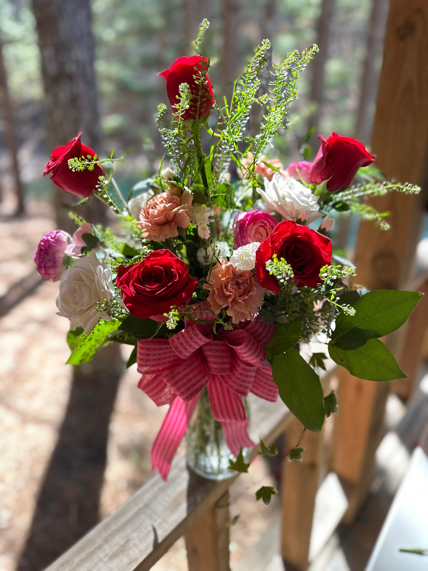 Live + Faux Real-Touch Keepsake Floral Bouquet