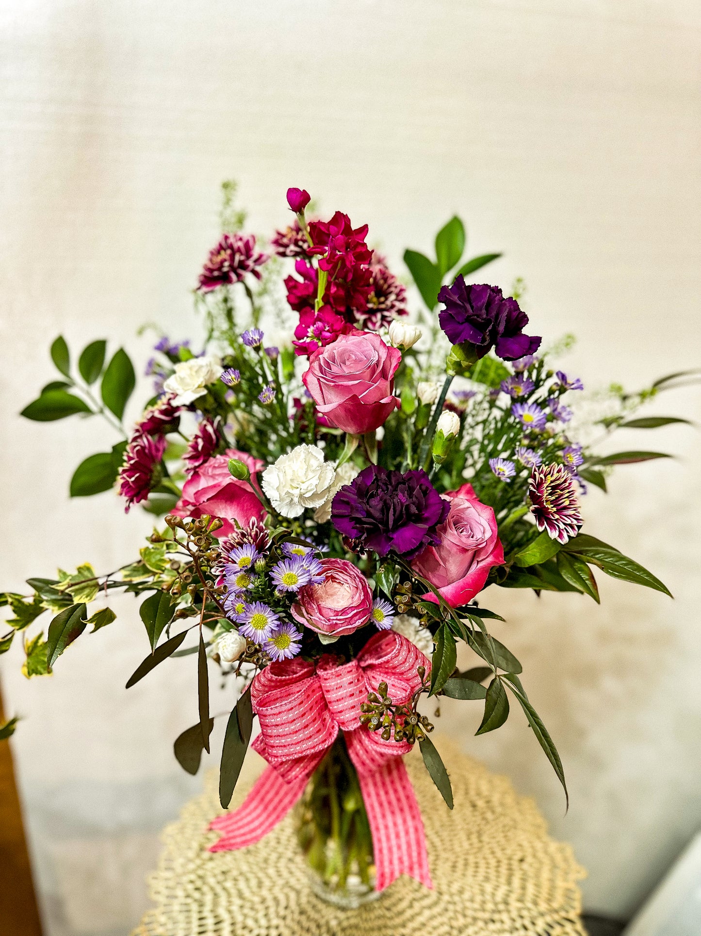Live + Faux Real-Touch Keepsake Floral Bouquet