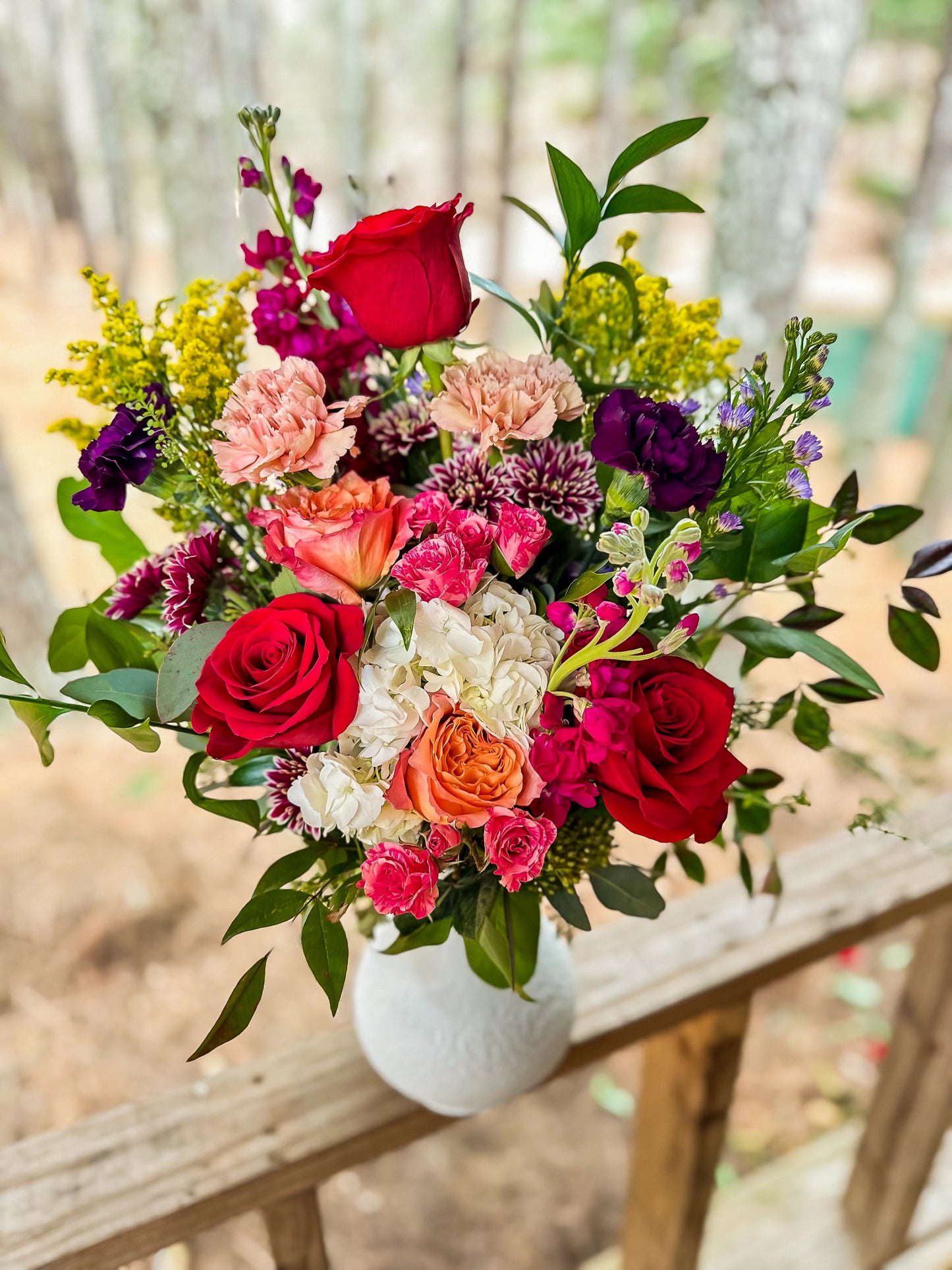 Live + Faux Real-Touch Keepsake Floral Bouquet