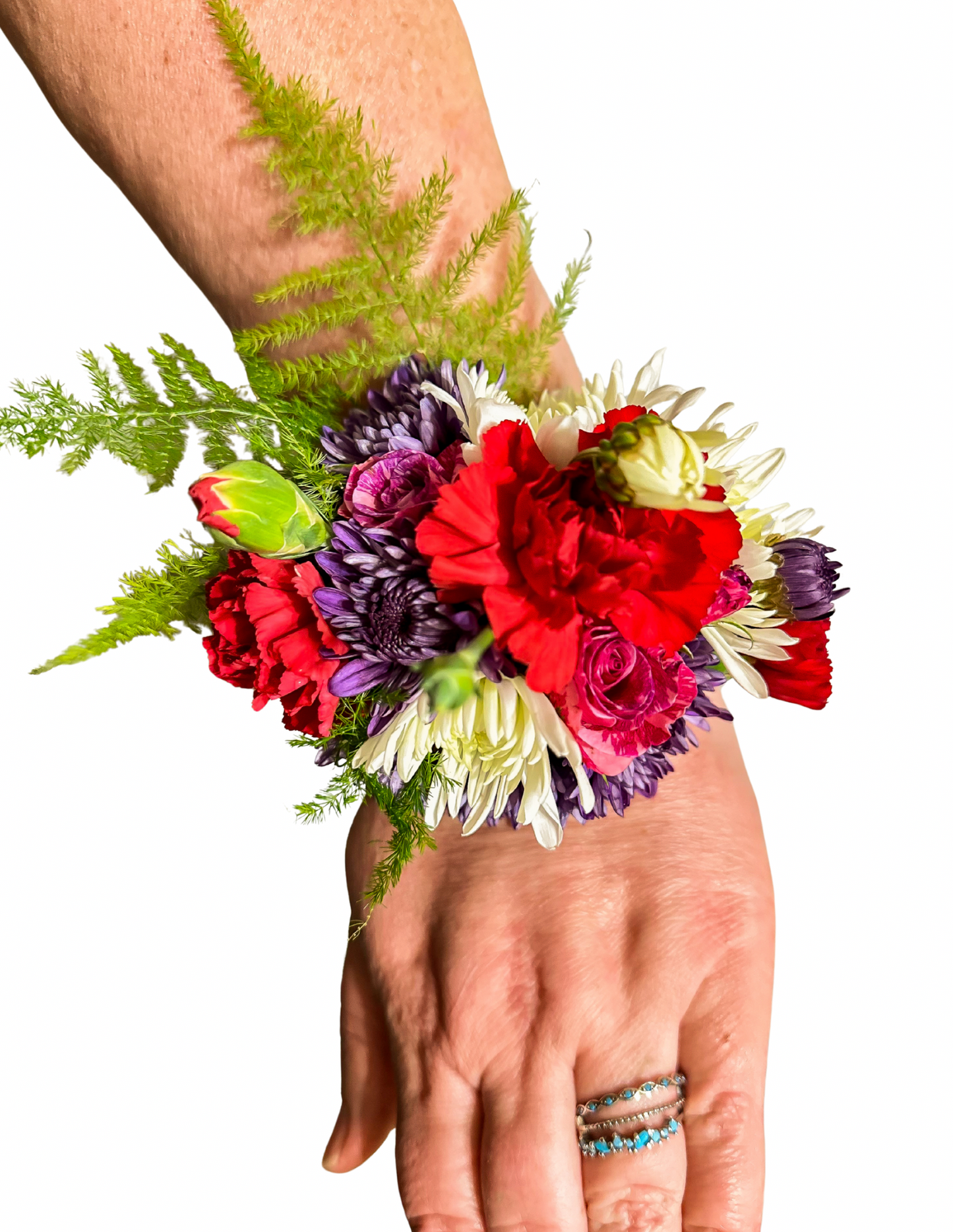 Live Floral Wrist Corsage - Slap Bracelet