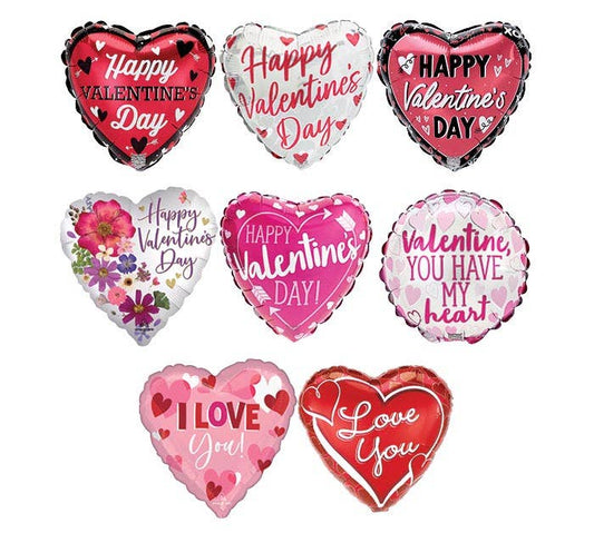 4" Mylar Stick Balloon Air Filled - Valentines Day