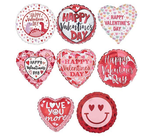 9" V-Day Stick Balloon Air Filled