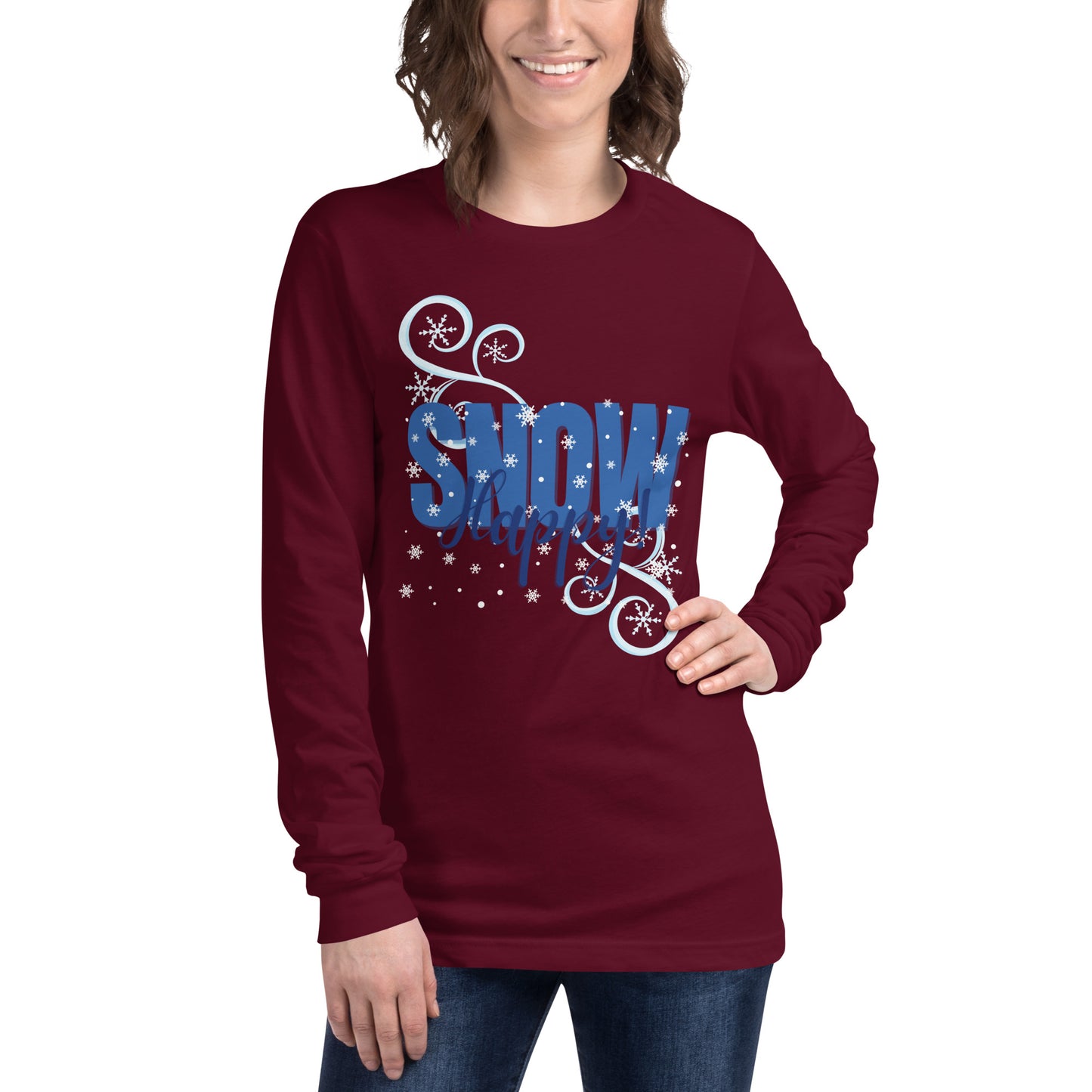 Snow Happy Unisex Premium Long Sleeve Tee