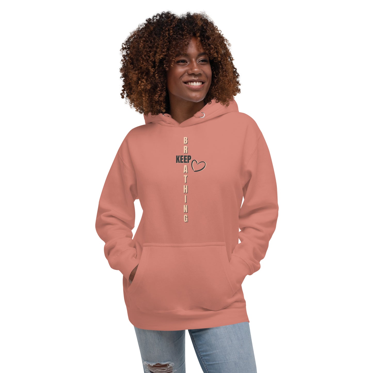 Keep Breathing Premium Luxe Unisex Hoodie