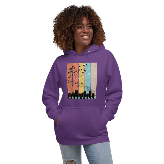 Nashville Music City Notes Unisex Luxe Hoodie