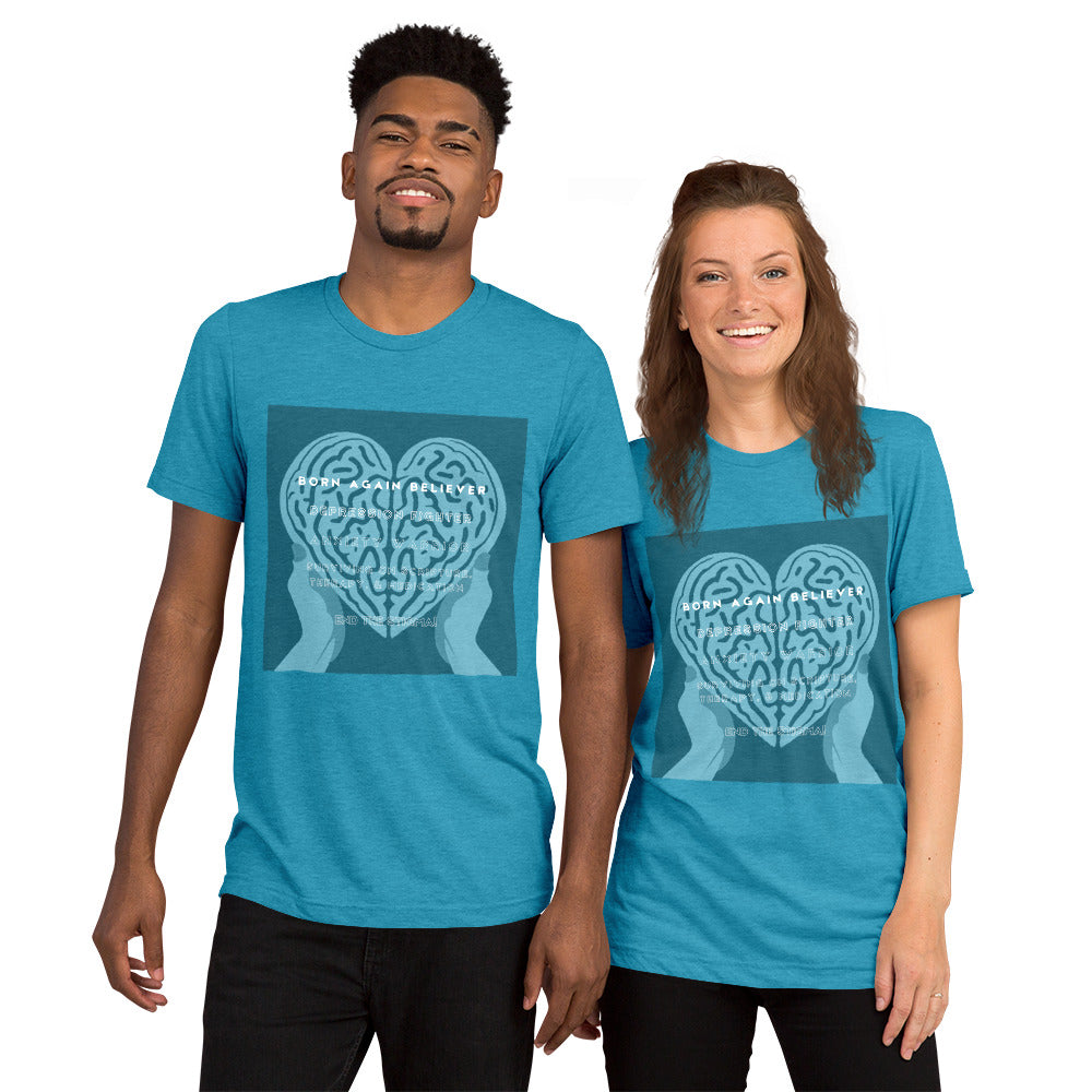 Depressed Believer Tri-Blend Short sleeve t-shirt