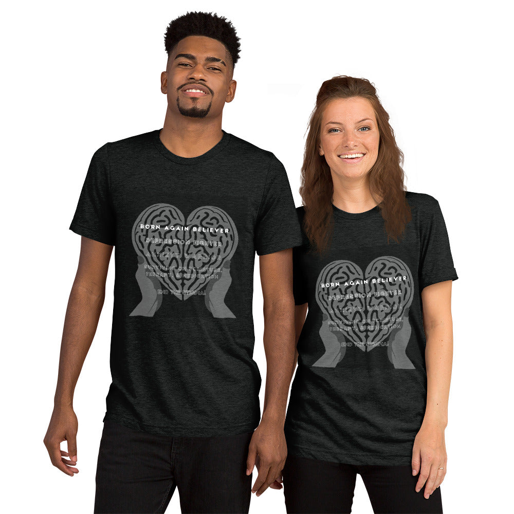 Depressed Believer Tri-Blend Short sleeve t-shirt