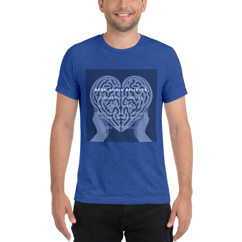 Depressed Believer Tri-Blend Short sleeve t-shirt